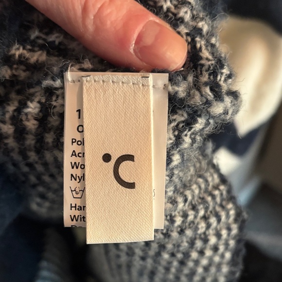 Commense Navy and White Striped Cardigan - Picture 2 of 3